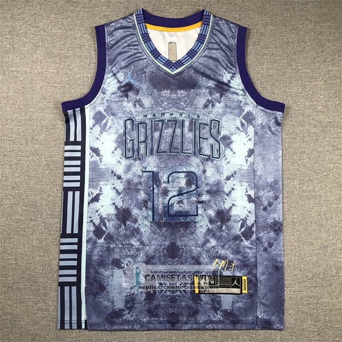 Camiseta Memphis Grizzlies Ja Morant NO 12 Select Series 2023 Azul